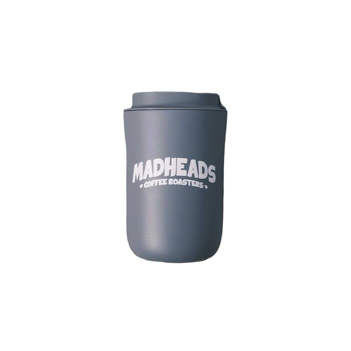 Термокружка сіра “Mad Heads coffee roasters”
