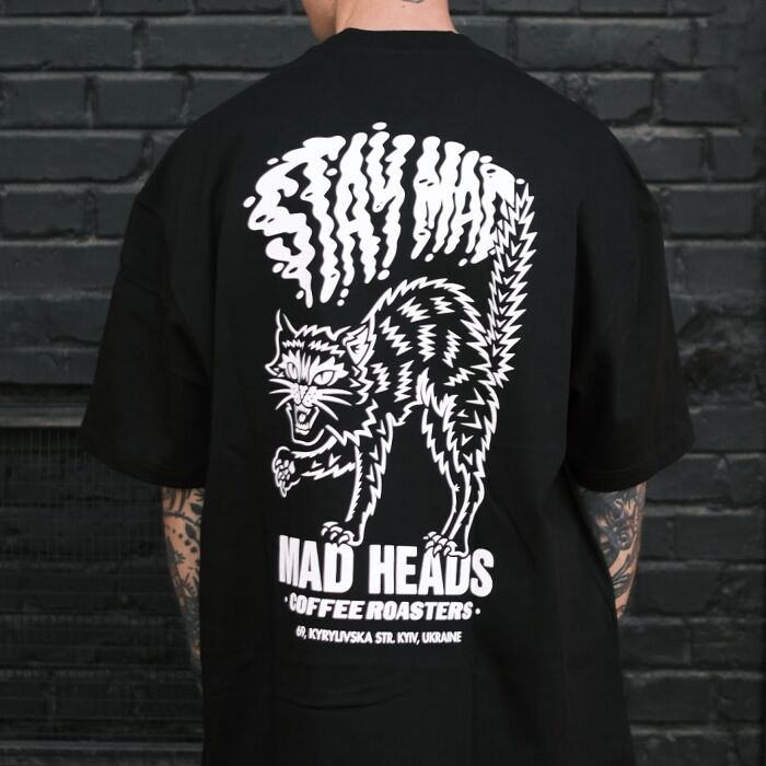 Black T-shirt "Mad cat vol.2"