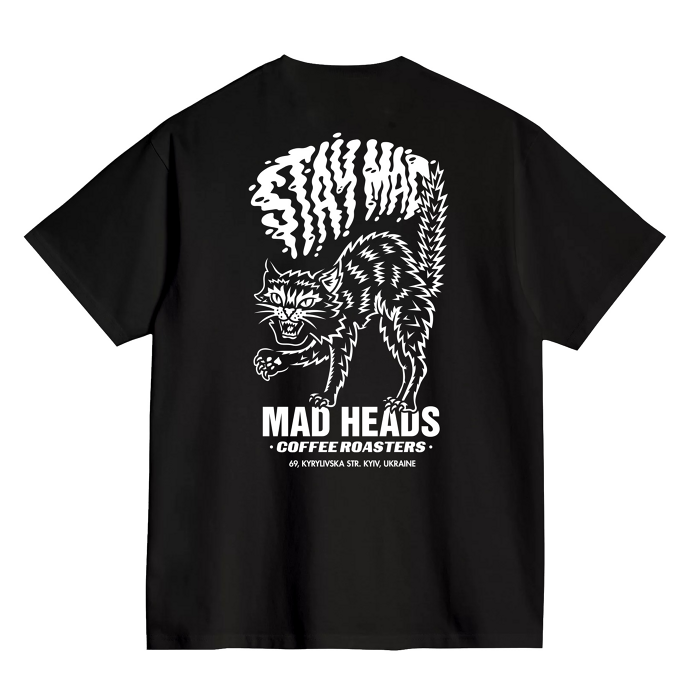 Black T-shirt "Mad cat vol.2"