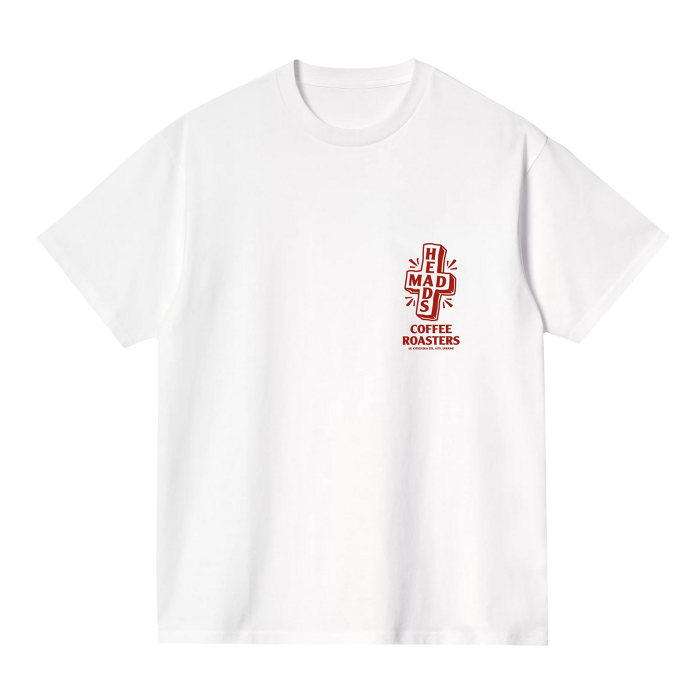 White T-shirt with red print "Who Satan vol.2"